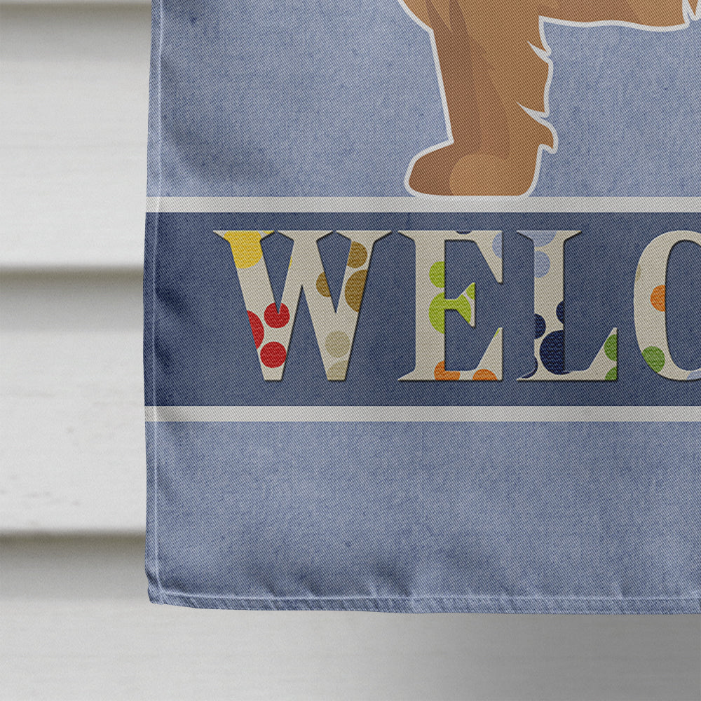 Airedale Terrier Welcome House Flag 28x40 Porch Sleeve Pole Decorative Outside Yard Banner Artwork Wall Hanging, Polyester