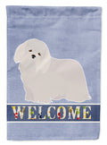 Coton de Tulear Welcome House Flag 28x40 Porch Sleeve Pole Decorative Outside Yard Banner Artwork Wall Hanging, Polyester
