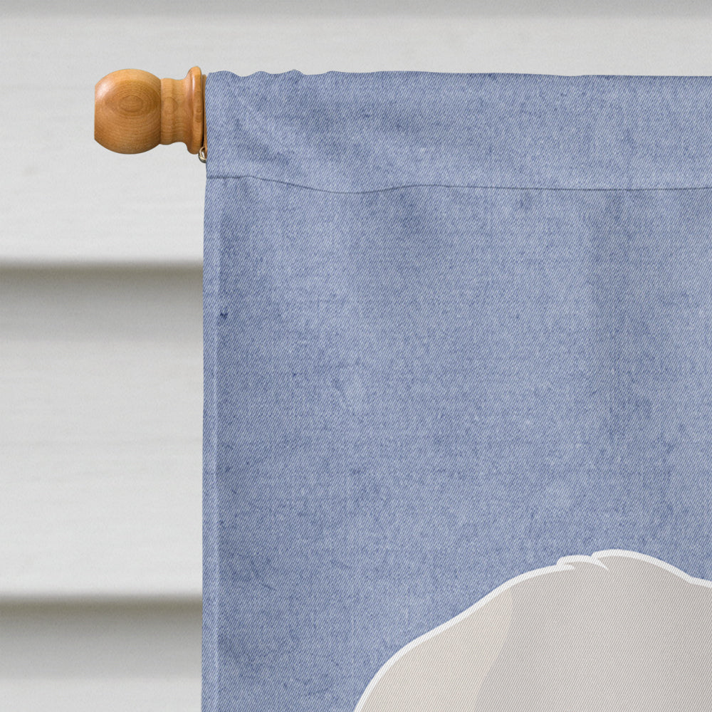 Coton de Tulear Welcome House Flag 28x40 Porch Sleeve Pole Decorative Outside Yard Banner Artwork Wall Hanging, Polyester