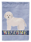 Cyprus Poodle Welcome House Flag 28x40 Porch Sleeve Pole Decorative Outside Yard Banner Artwork Wall Hanging, Polyester