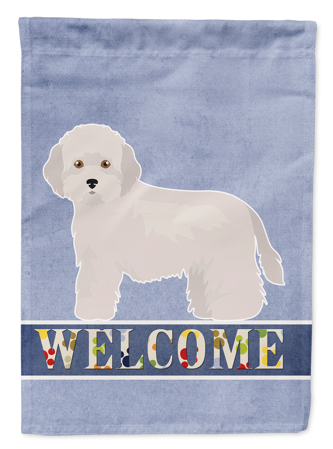 Cyprus Poodle Welcome House Flag 28x40 Porch Sleeve Pole Decorative Outside Yard Banner Artwork Wall Hanging, Polyester