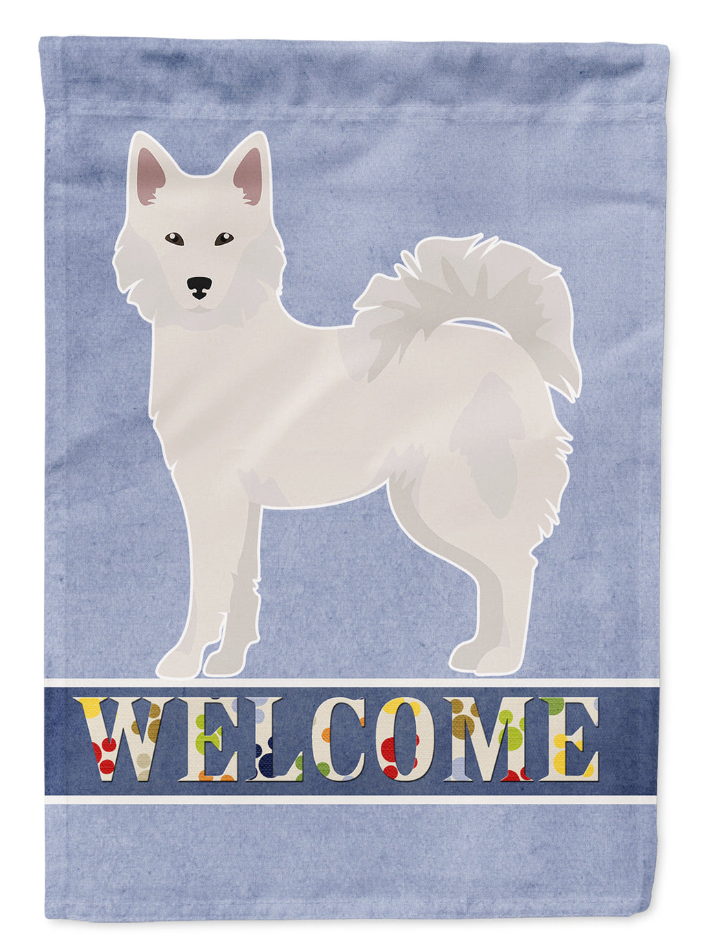 Danish Spitz Welcome House Flag 28x40 Porch Sleeve Pole Decorative Outside Yard Banner Artwork Wall Hanging, Polyester