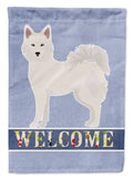 Danish Spitz Welcome House Flag 28x40 Porch Sleeve Pole Decorative Outside Yard Banner Artwork Wall Hanging, Polyester
