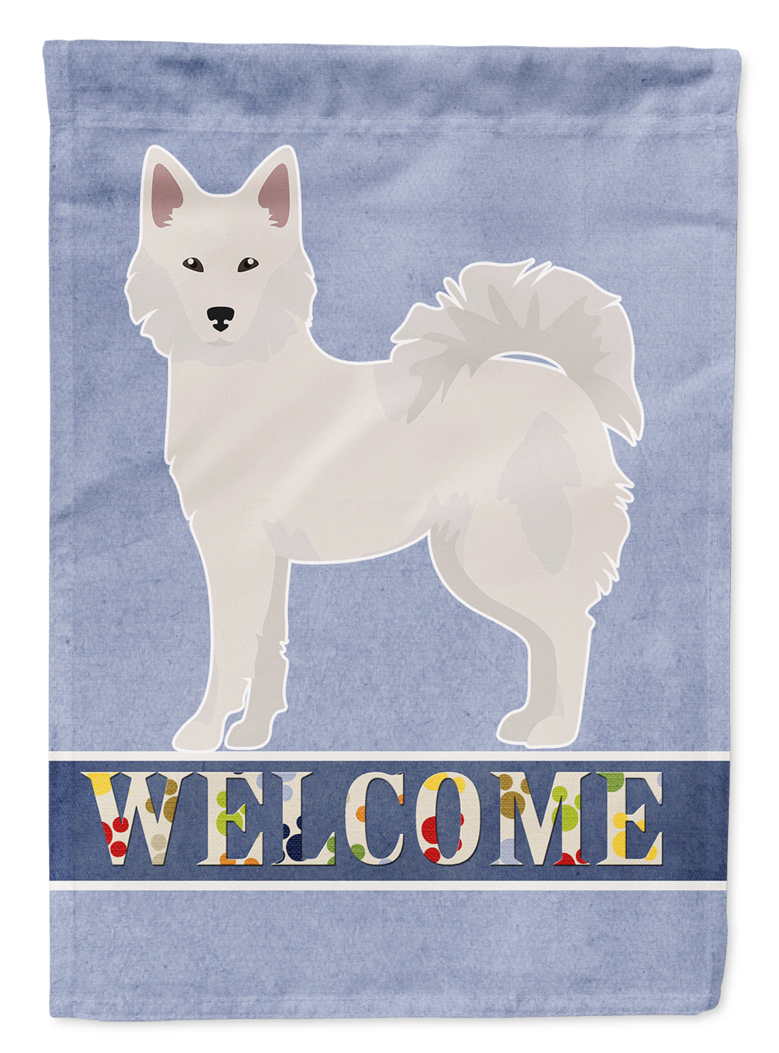 Danish Spitz Welcome House Flag 28x40 Porch Sleeve Pole Decorative Outside Yard Banner Artwork Wall Hanging, Polyester