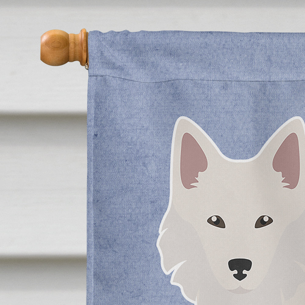 Danish Spitz Welcome House Flag 28x40 Porch Sleeve Pole Decorative Outside Yard Banner Artwork Wall Hanging, Polyester