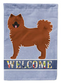 Eurasier or Eurasian dog Welcome House Flag 28x40 Porch Sleeve Pole Decorative Outside Yard Banner Artwork Wall Hanging, Polyester