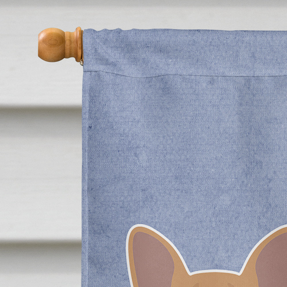 French Bulldog Welcome House Flag 28x40 Porch Sleeve Pole Decorative Outside Yard Banner Artwork Wall Hanging, Polyester