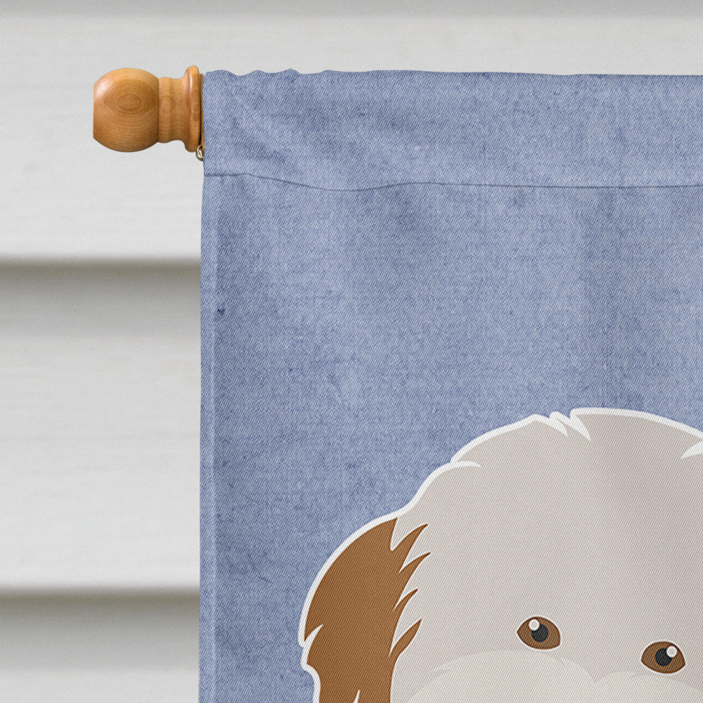 Havanese Welcome House Flag 28x40 Porch Sleeve Pole Decorative Outside Yard Banner Artwork Wall Hanging, Polyester