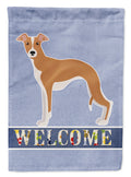 Italian Greyhound Welcome House Flag 28x40 Porch Sleeve Pole Decorative Outside Yard Banner Artwork Wall Hanging, Polyester