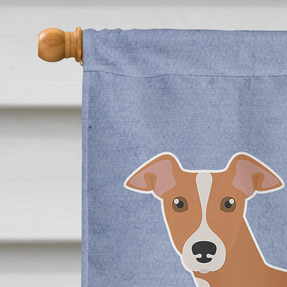Italian Greyhound Welcome House Flag 28x40 Porch Sleeve Pole Decorative Outside Yard Banner Artwork Wall Hanging, Polyester