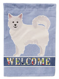 Italian Spitz Welcome House Flag 28x40 Porch Sleeve Pole Decorative Outside Yard Banner Artwork Wall Hanging, Polyester
