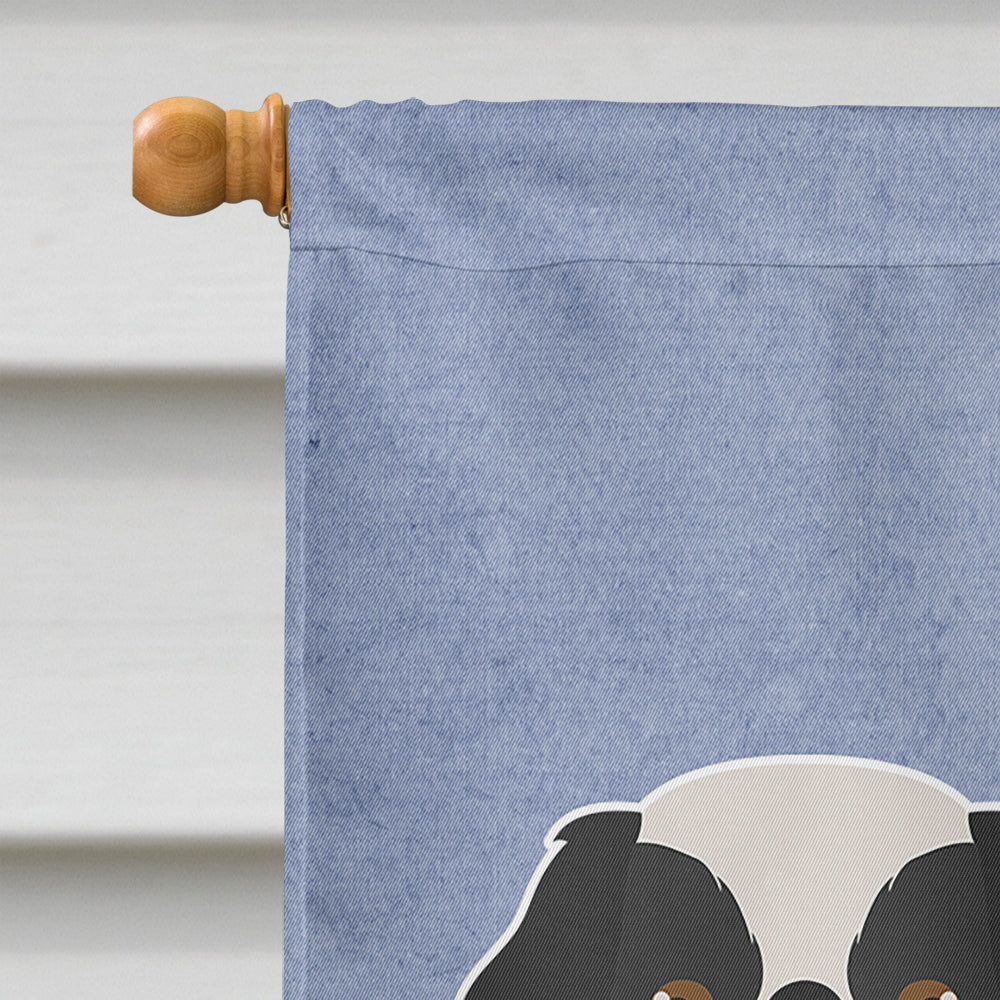 Japanese Chin Welcome House Flag 28x40 Porch Sleeve Pole Decorative Outside Yard Banner Artwork Wall Hanging, Polyester