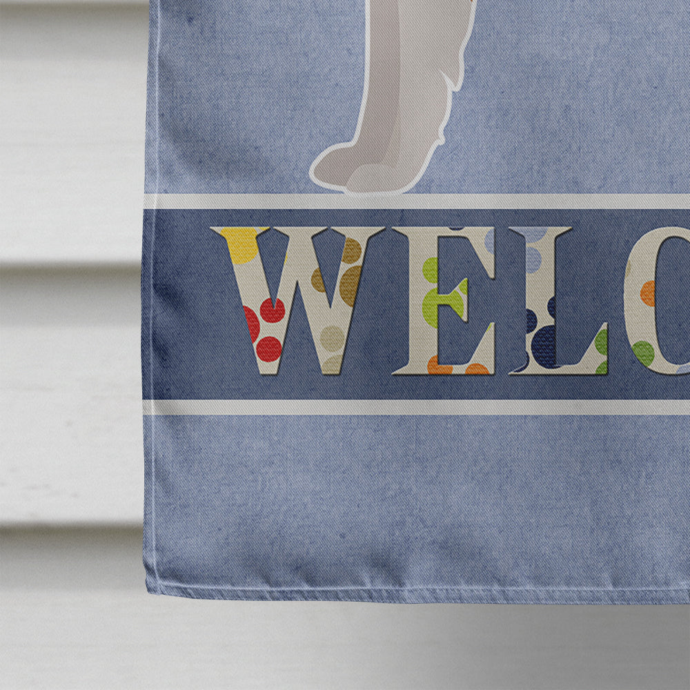 Kromfohrländer Welcome House Flag 28x40 Porch Sleeve Pole Decorative Outside Yard Banner Artwork Wall Hanging, Polyester
