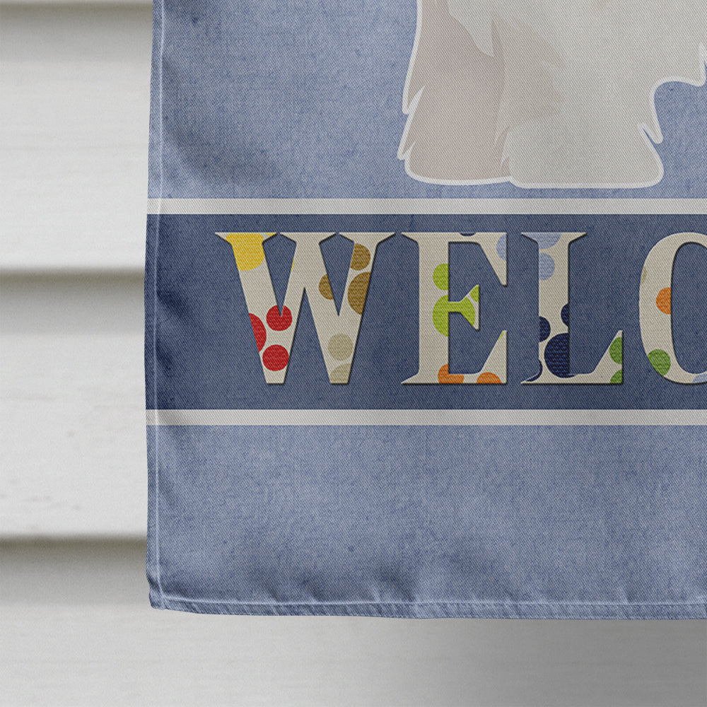 Kyi-Leo Welcome House Flag 28x40 Porch Sleeve Pole Decorative Outside Yard Banner Artwork Wall Hanging, Polyester