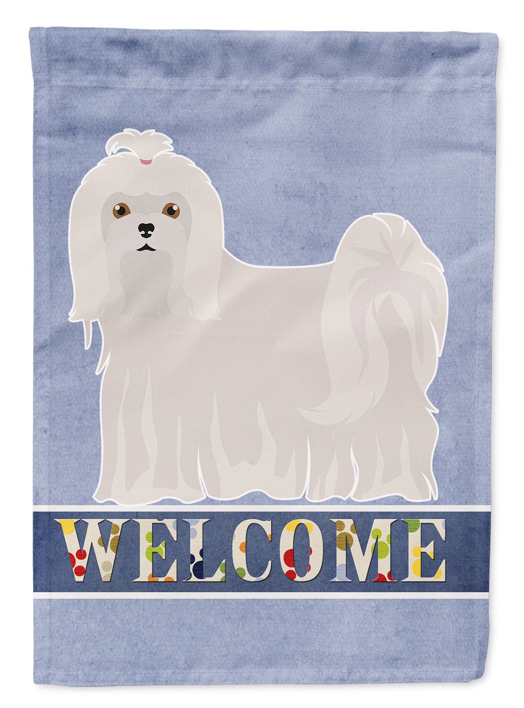 Maltese Welcome House Flag 28x40 Porch Sleeve Pole Decorative Outside Yard Banner Artwork Wall Hanging, Polyester