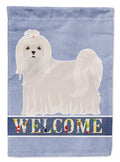 Maltese Welcome House Flag 28x40 Porch Sleeve Pole Decorative Outside Yard Banner Artwork Wall Hanging, Polyester