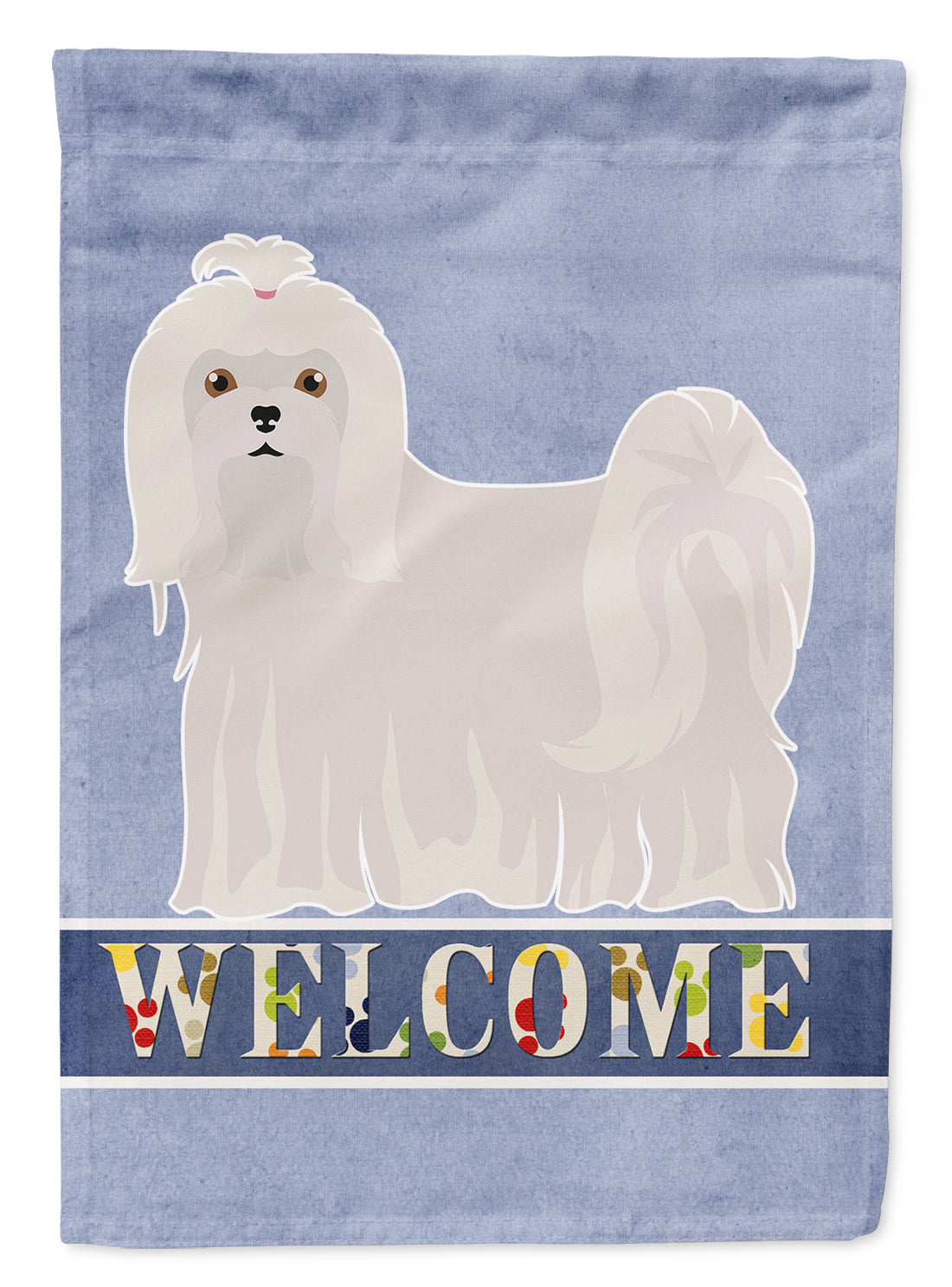 Maltese Welcome House Flag 28x40 Porch Sleeve Pole Decorative Outside Yard Banner Artwork Wall Hanging, Polyester