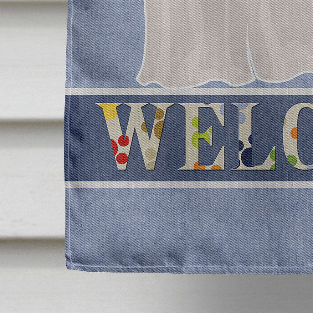Maltese Welcome House Flag 28x40 Porch Sleeve Pole Decorative Outside Yard Banner Artwork Wall Hanging, Polyester