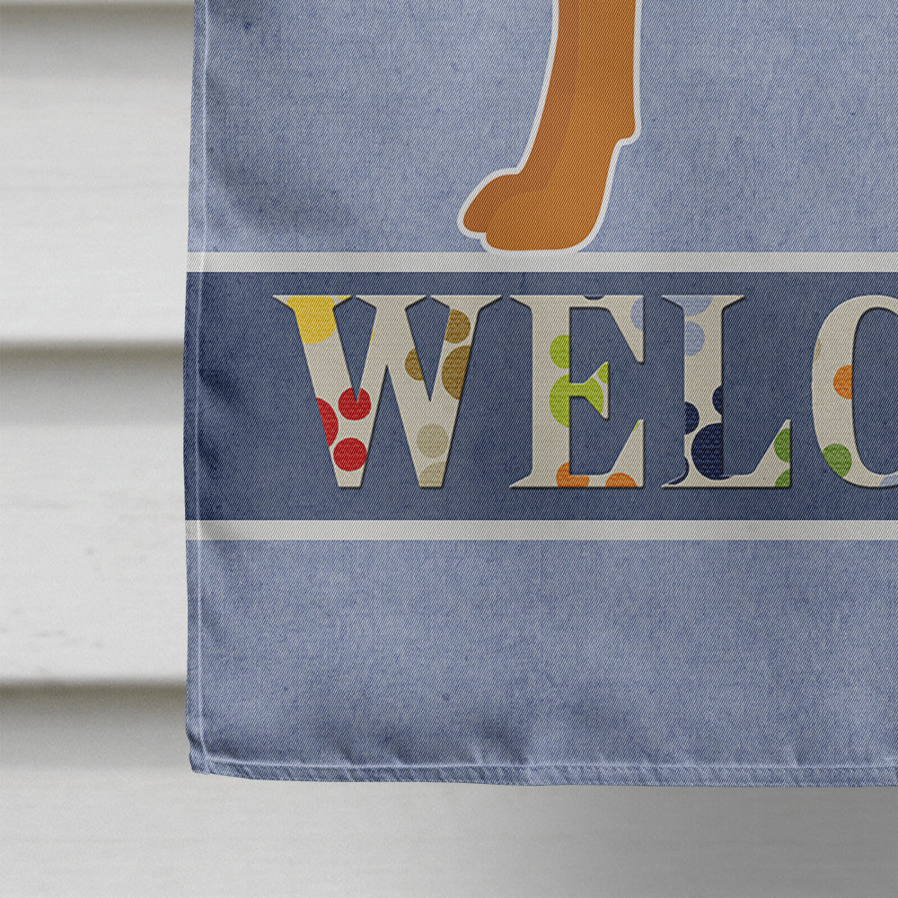 Manchester Terrier Welcome House Flag 28x40 Porch Sleeve Pole Decorative Outside Yard Banner Artwork Wall Hanging, Polyester