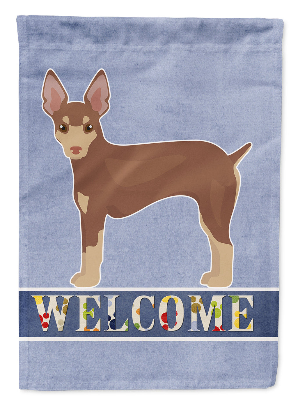 Miniature Fox Terrier Welcome House Flag 28x40 Porch Sleeve Pole Decorative Outside Yard Banner Artwork Wall Hanging, Polyester