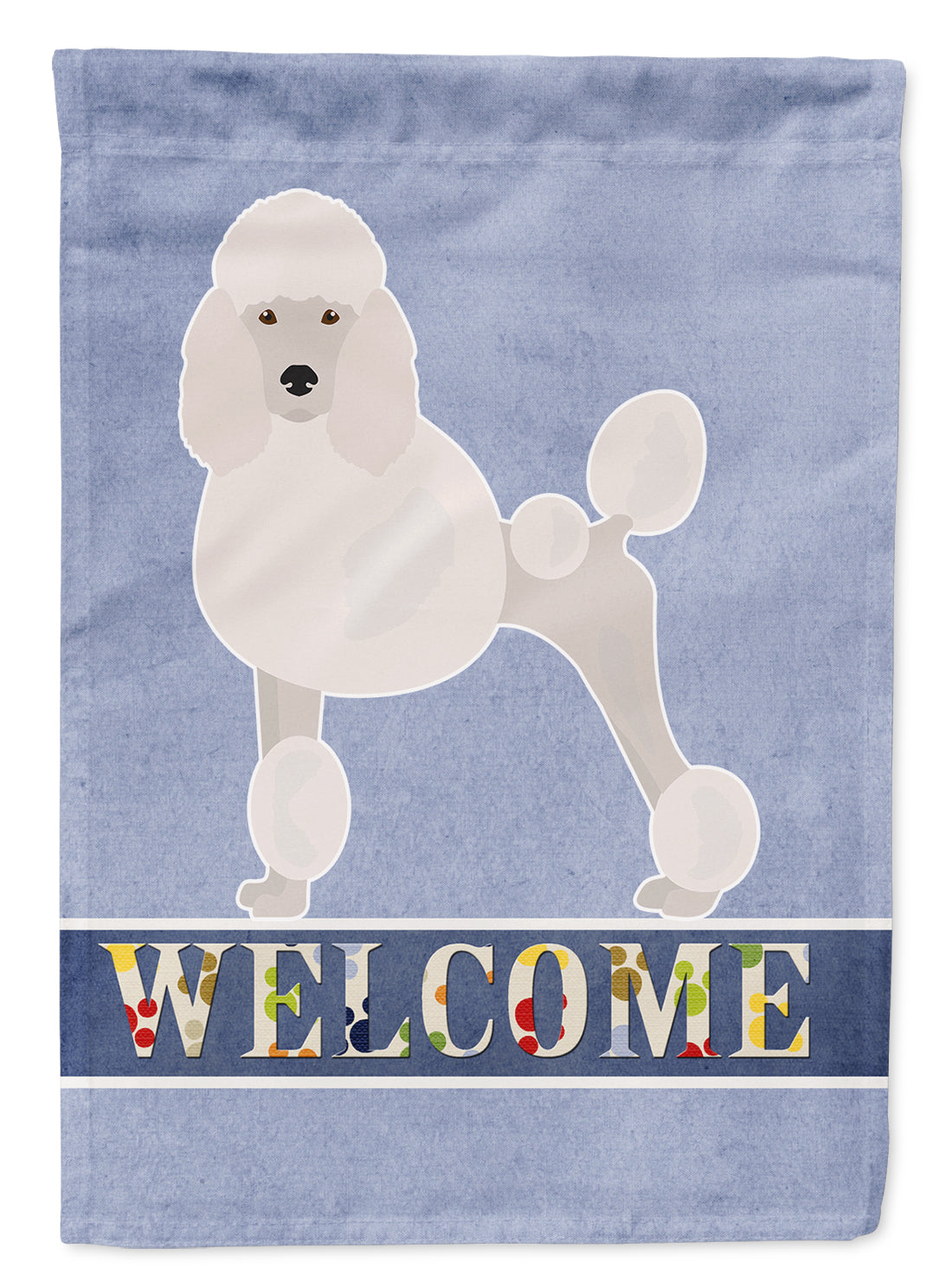 Miniature Poodle Welcome House Flag 28x40 Porch Sleeve Pole Decorative Outside Yard Banner Artwork Wall Hanging, Polyester