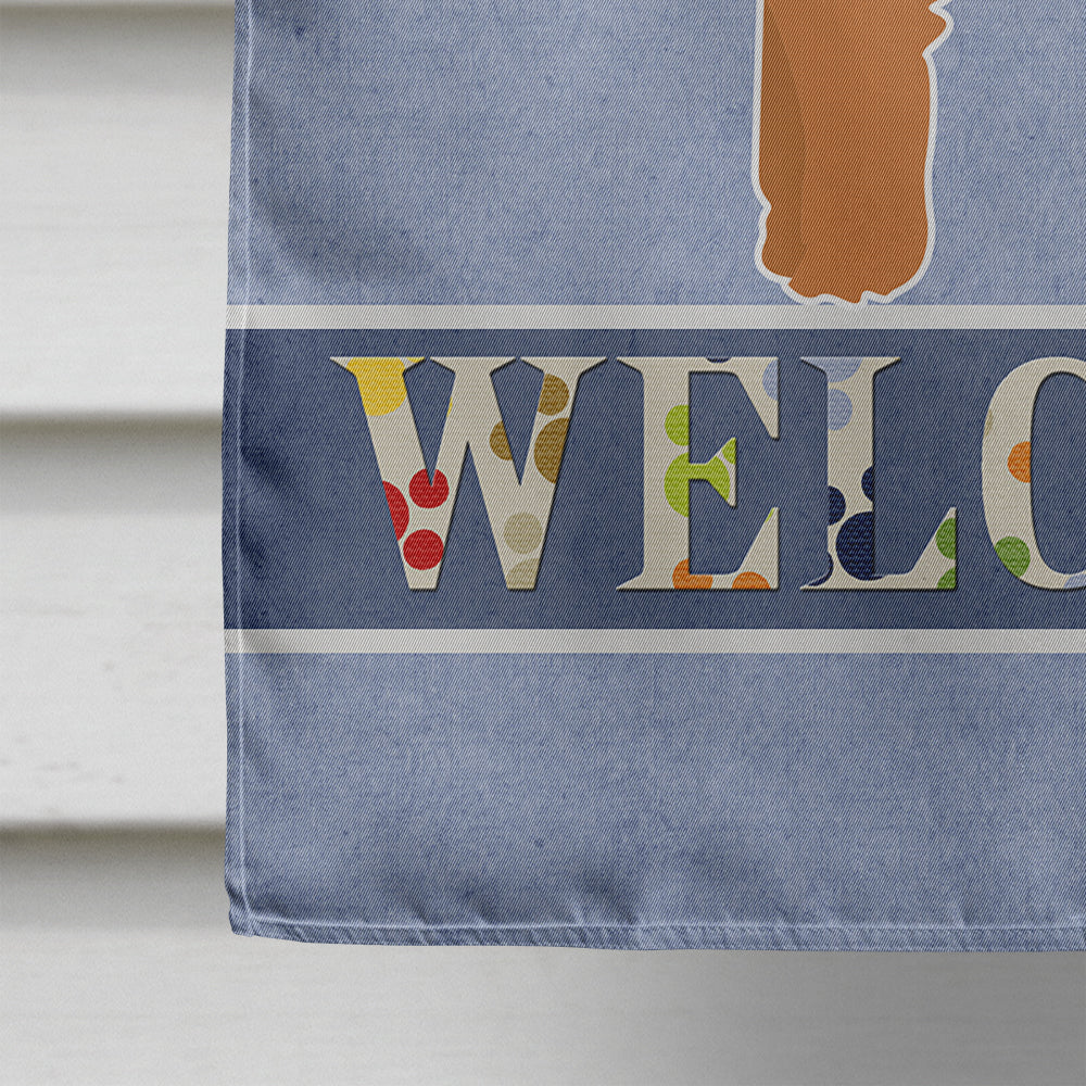 Toy Poodle Welcome House Flag 28x40 Porch Sleeve Pole Decorative Outside Yard Banner Artwork Wall Hanging, Polyester