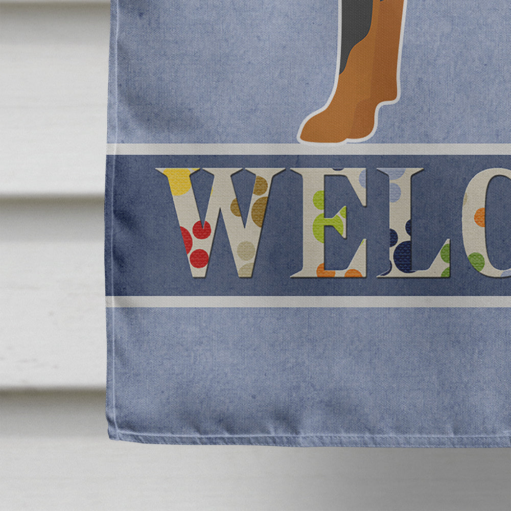 Prague Ratter Welcome House Flag 28x40 Porch Sleeve Pole Decorative Outside Yard Banner Artwork Wall Hanging, Polyester