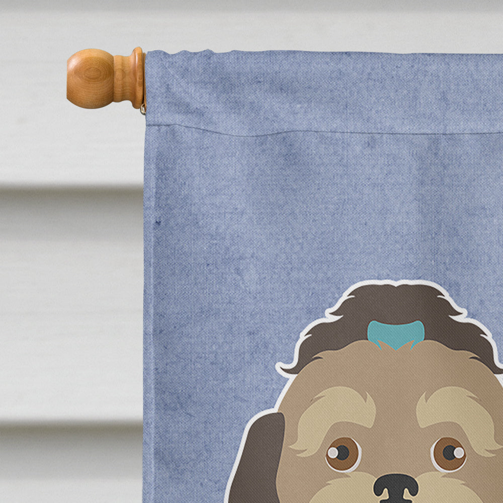 Russian Tsvetnaya Bolonka Lap Dog  Welcome House Flag 28x40 Porch Sleeve Pole Decorative Outside Yard Banner Artwork Wall Hanging, Polyester