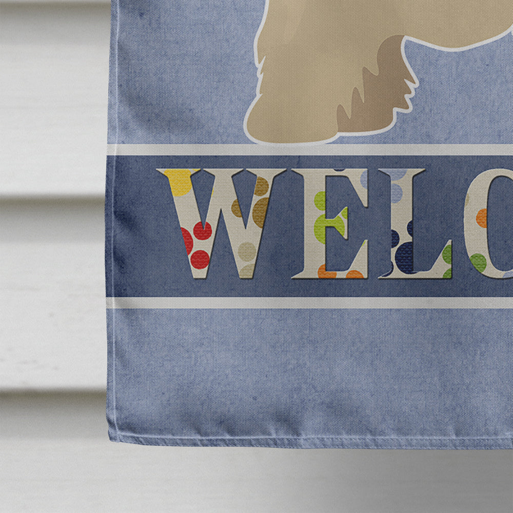 Russian Tsvetnaya Bolonka Lap Dog  Welcome House Flag 28x40 Porch Sleeve Pole Decorative Outside Yard Banner Artwork Wall Hanging, Polyester