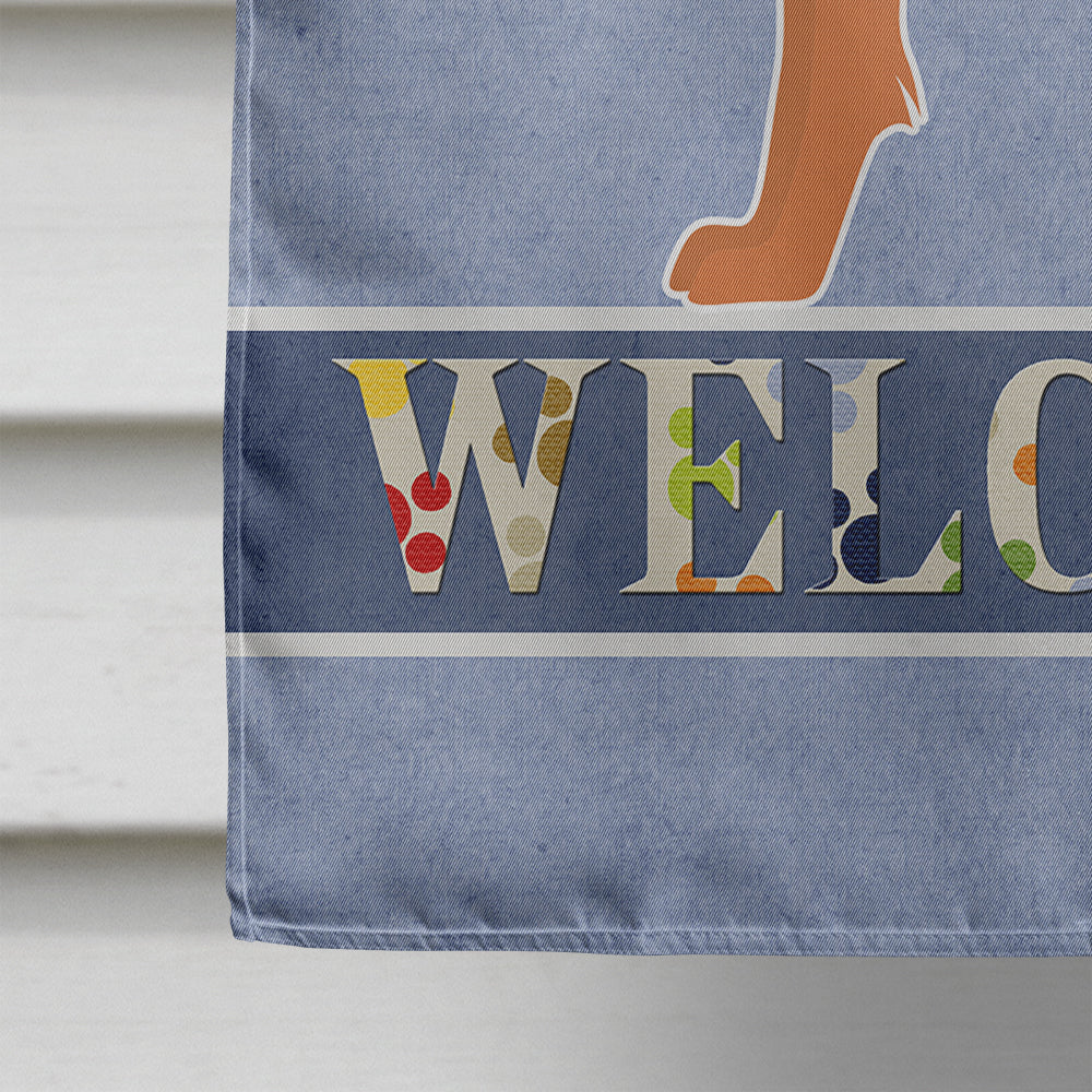 Russkiy Toy or Russian Toy Terrier Welcome House Flag 28x40 Porch Sleeve Pole Decorative Outside Yard Banner Artwork Wall Hanging, Polyester