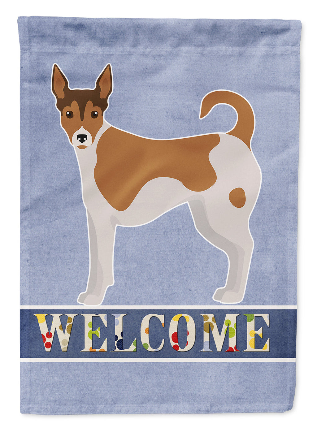 Tenterfield Terrier Welcome House Flag 28x40 Porch Sleeve Pole Decorative Outside Yard Banner Artwork Wall Hanging, Polyester