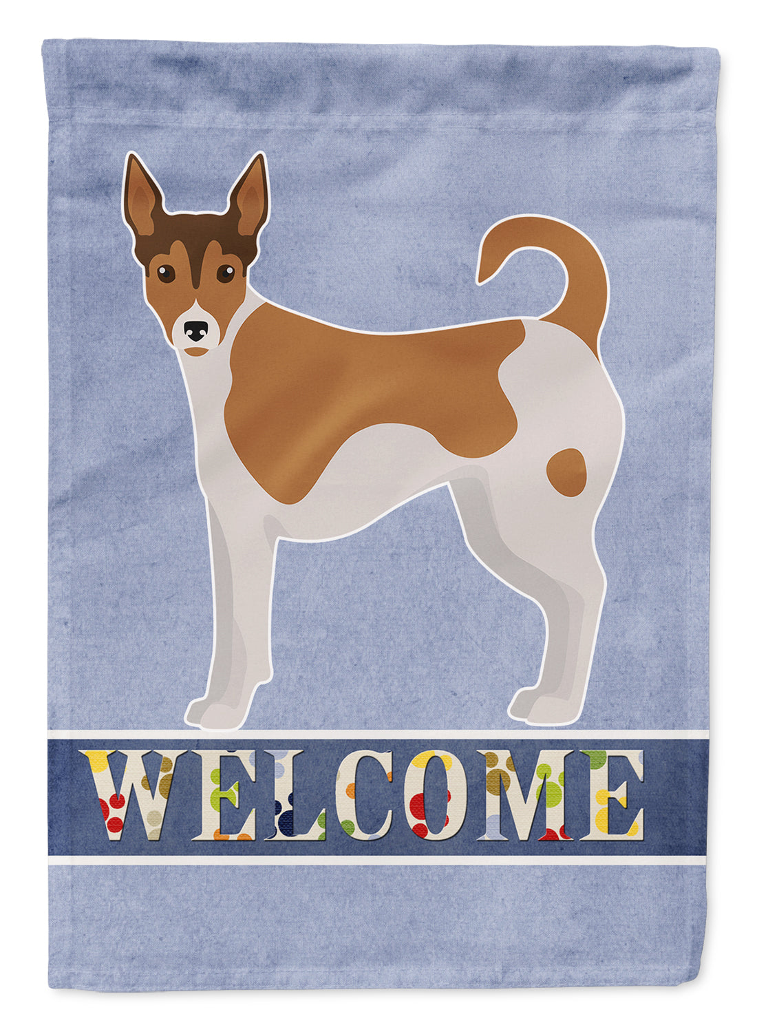 Tenterfield Terrier Welcome House Flag 28x40 Porch Sleeve Pole Decorative Outside Yard Banner Artwork Wall Hanging, Polyester