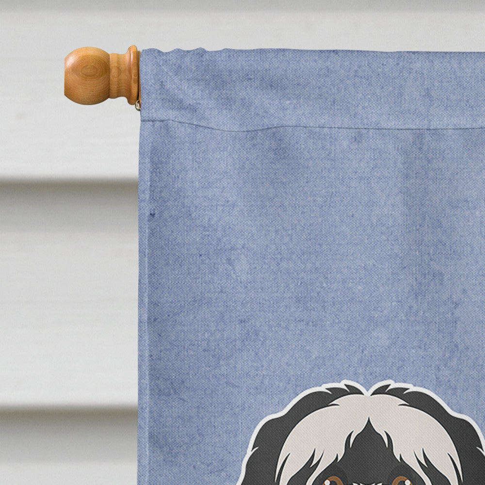 Tibetan Terrier Welcome House Flag 28x40 Porch Sleeve Pole Decorative Outside Yard Banner Artwork Wall Hanging, Polyester