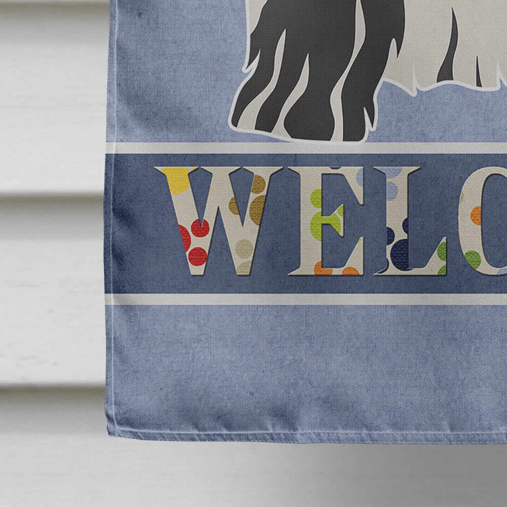 Tibetan Terrier Welcome House Flag 28x40 Porch Sleeve Pole Decorative Outside Yard Banner Artwork Wall Hanging, Polyester