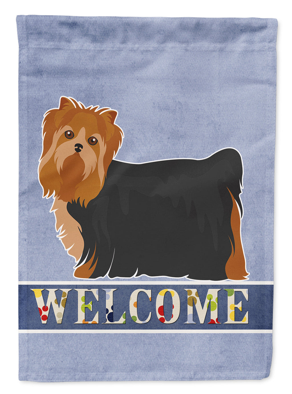 Yorkshire Terrier Welcome House Flag 28x40 Porch Sleeve Pole Decorative Outside Yard Banner Artwork Wall Hanging, Polyester