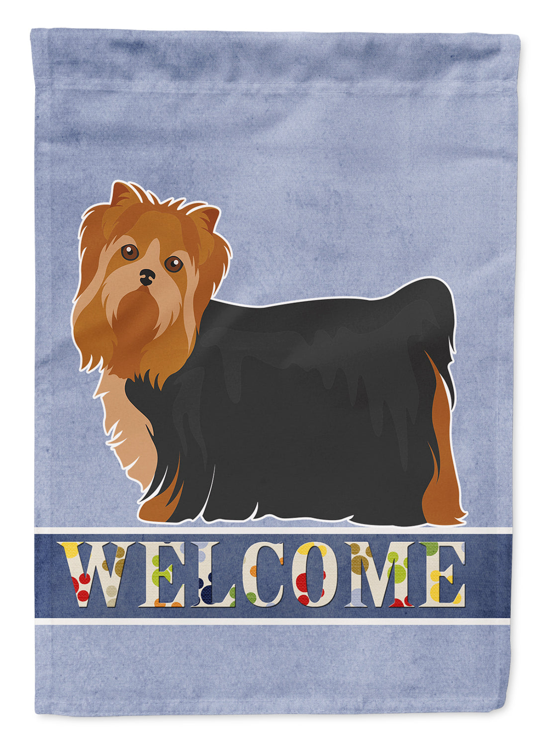 Yorkshire Terrier Welcome House Flag 28x40 Porch Sleeve Pole Decorative Outside Yard Banner Artwork Wall Hanging, Polyester