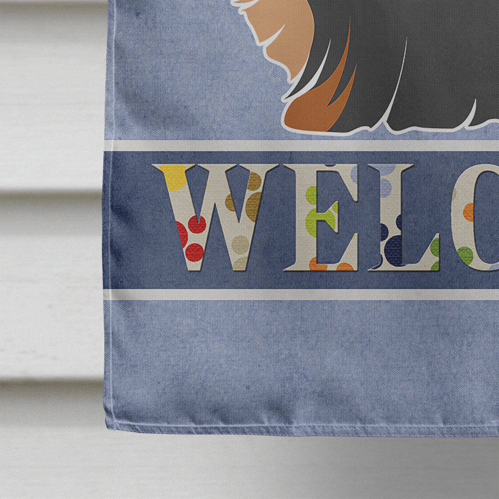 Yorkshire Terrier Welcome House Flag 28x40 Porch Sleeve Pole Decorative Outside Yard Banner Artwork Wall Hanging, Polyester