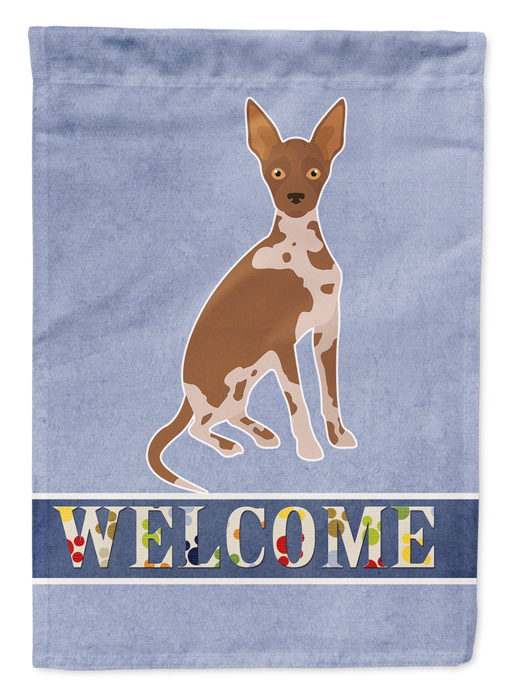 Tan Abyssinian or African Hairless Dog Welcome House Flag 28x40 Porch Sleeve Pole Decorative Outside Yard Banner Artwork Wall Hanging, Polyester