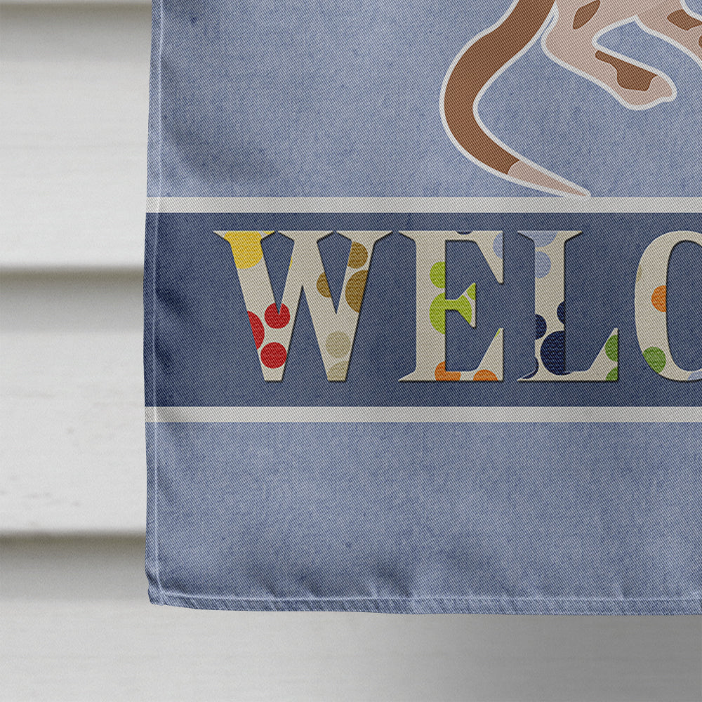Tan Abyssinian or African Hairless Dog Welcome House Flag 28x40 Porch Sleeve Pole Decorative Outside Yard Banner Artwork Wall Hanging, Polyester