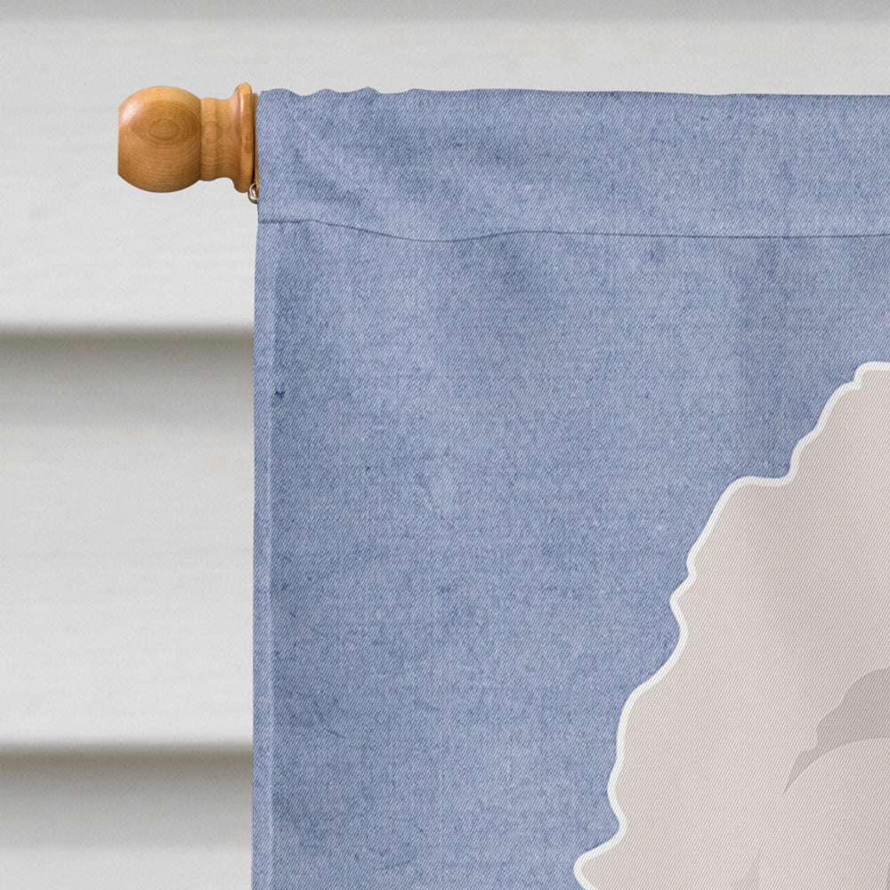 Bolognese Welcome House Flag 28x40 Porch Sleeve Pole Decorative Outside Yard Banner Artwork Wall Hanging, Polyester