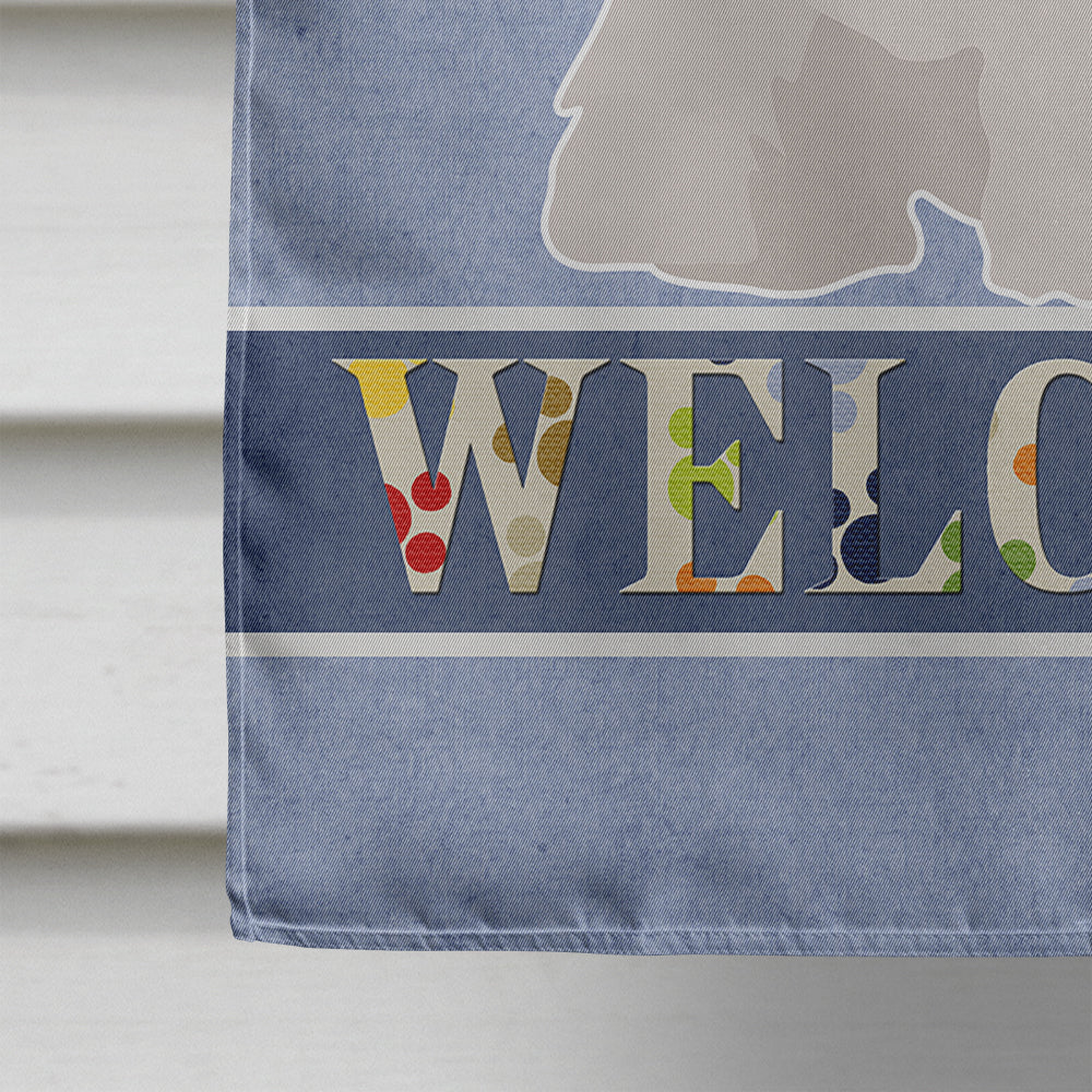 Bolognese Welcome House Flag 28x40 Porch Sleeve Pole Decorative Outside Yard Banner Artwork Wall Hanging, Polyester