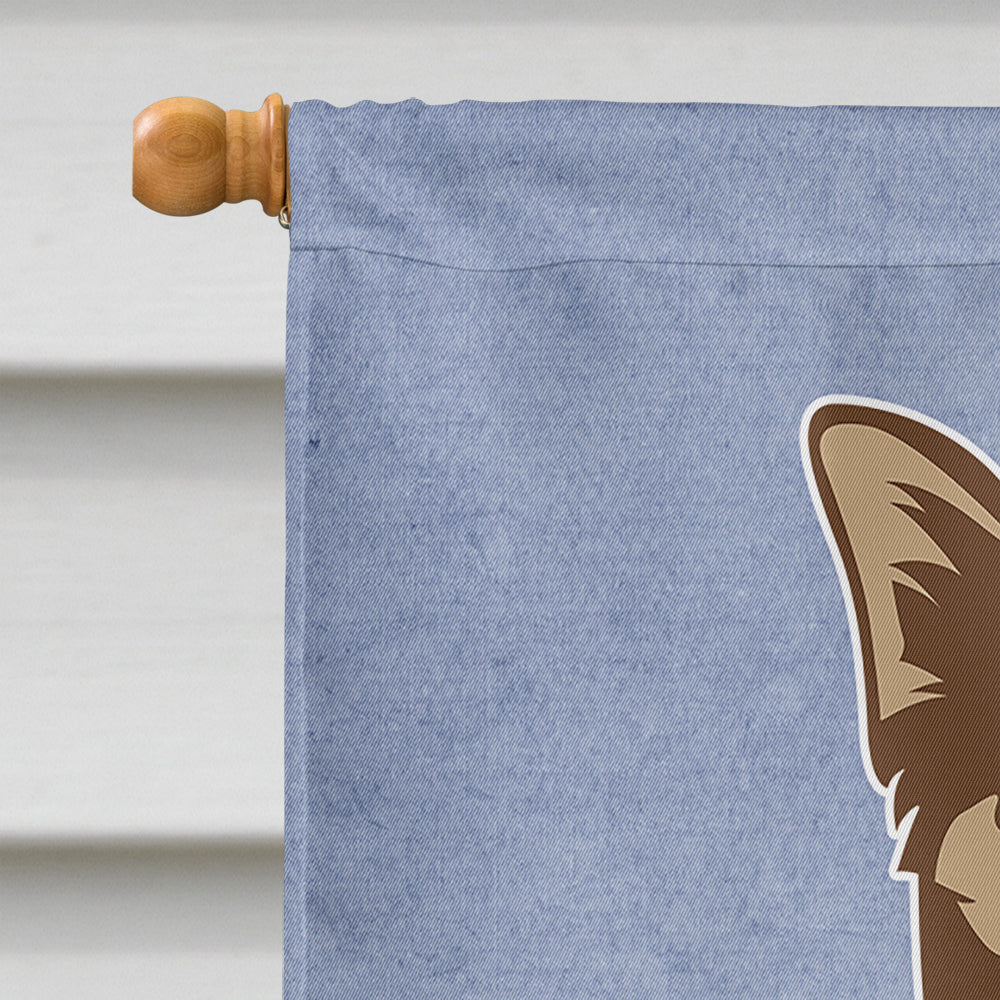 Chihuahua Welcome House Flag 28x40 Porch Sleeve Pole Decorative Outside Yard Banner Artwork Wall Hanging, Polyester