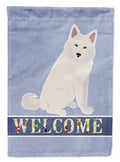 Danish Spitz Welcome House Flag 28x40 Porch Sleeve Pole Decorative Outside Yard Banner Artwork Wall Hanging, Polyester