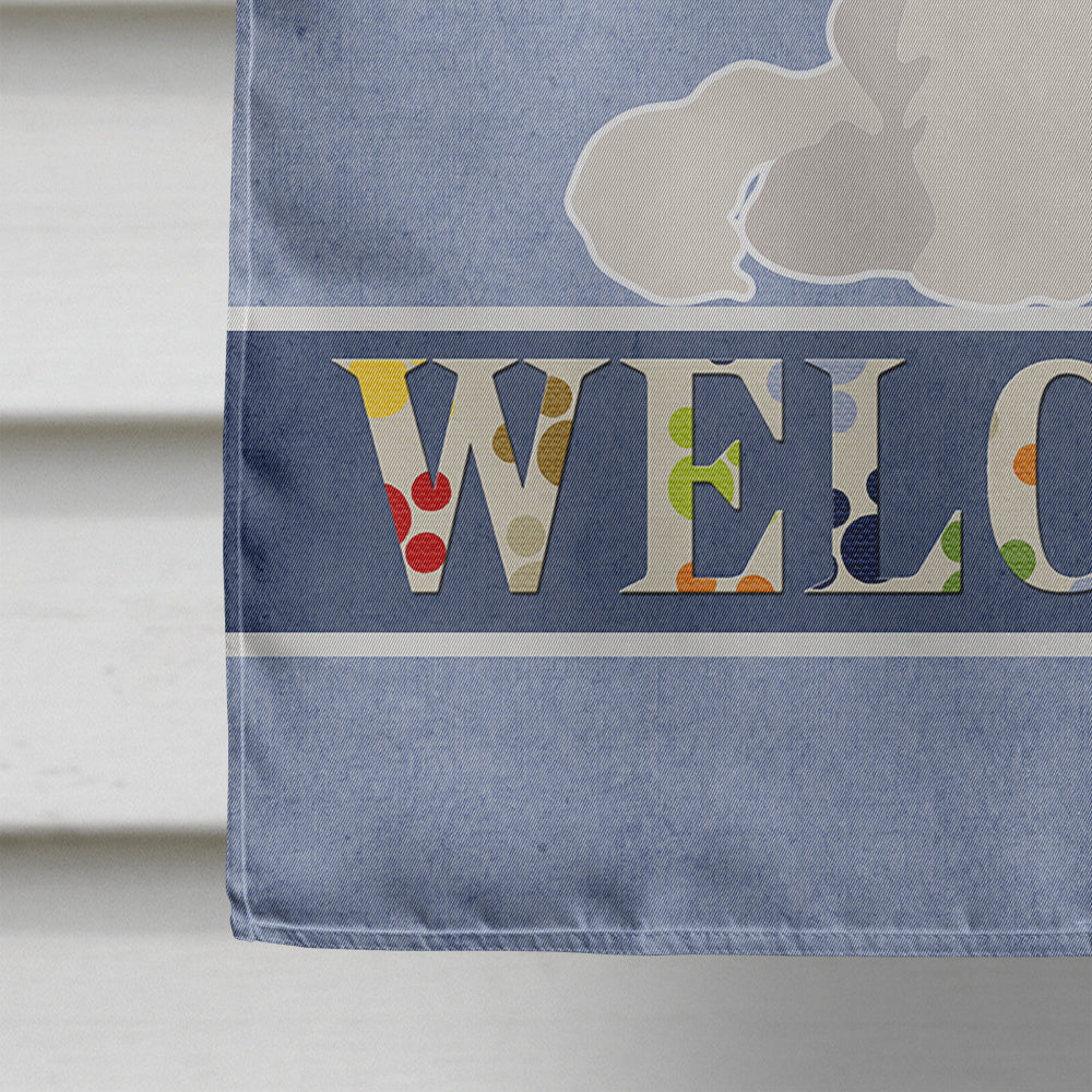 Maltese #2 Welcome House Flag 28x40 Porch Sleeve Pole Decorative Outside Yard Banner Artwork Wall Hanging, Polyester