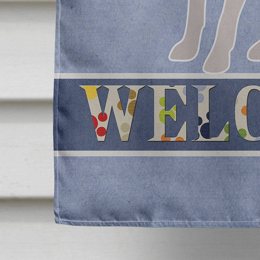 Miniature Fox Terrier #2 Welcome House Flag 28x40 Porch Sleeve Pole Decorative Outside Yard Banner Artwork Wall Hanging, Polyester
