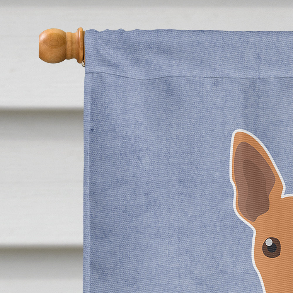 Miniature Pinscher Welcome House Flag 28x40 Porch Sleeve Pole Decorative Outside Yard Banner Artwork Wall Hanging, Polyester
