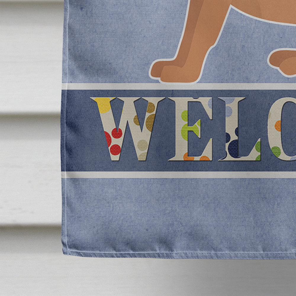 Miniature Pinscher Welcome House Flag 28x40 Porch Sleeve Pole Decorative Outside Yard Banner Artwork Wall Hanging, Polyester