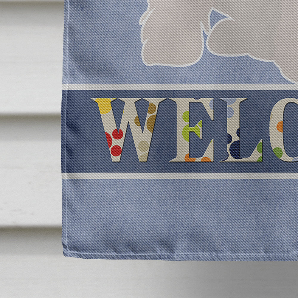 Odis Odessa Domestic Ideal Dog Welcome House Flag 28x40 Porch Sleeve Pole Decorative Outside Yard Banner Artwork Wall Hanging, Polyester