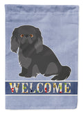 Pekingese Welcome House Flag 28x40 Porch Sleeve Pole Decorative Outside Yard Banner Artwork Wall Hanging, Polyester