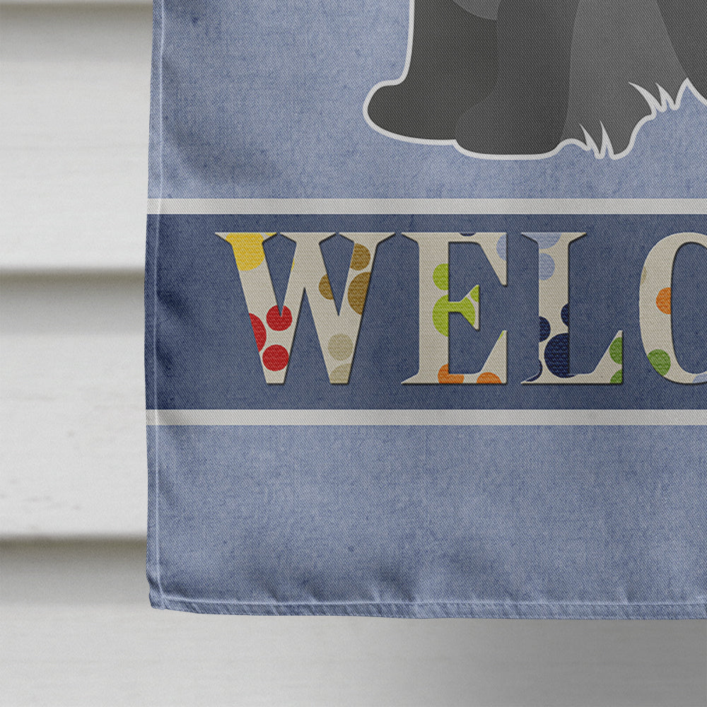 Pekingese Welcome House Flag 28x40 Porch Sleeve Pole Decorative Outside Yard Banner Artwork Wall Hanging, Polyester